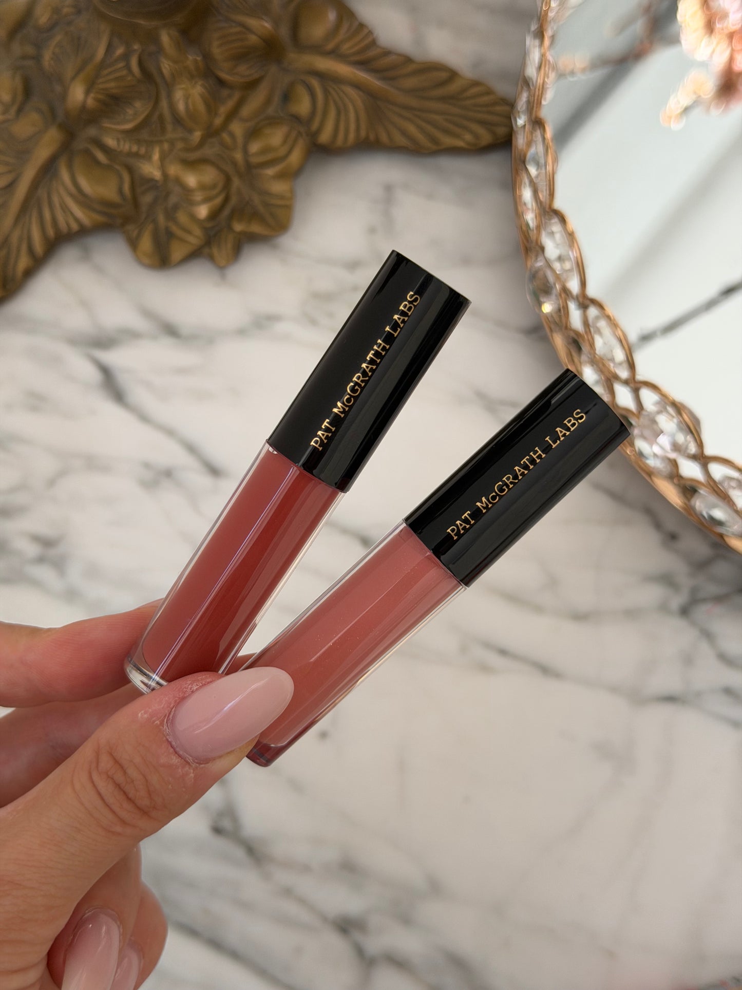 PAT McGRATH LABS Mini Lust Gloss Duo Lipstick - Nude Mood
