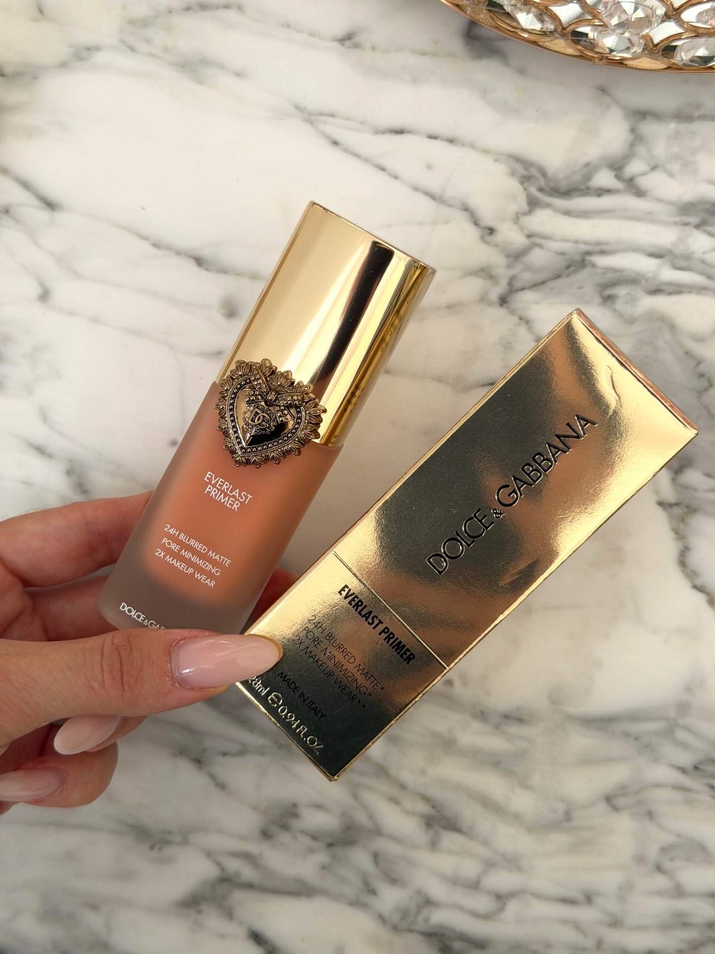 DOLCE&GABBANA Everlast Primer 24H Blurred Matte Pore Minimizing 2X Makeup Wear Translucent - Brightening Apricot Tone