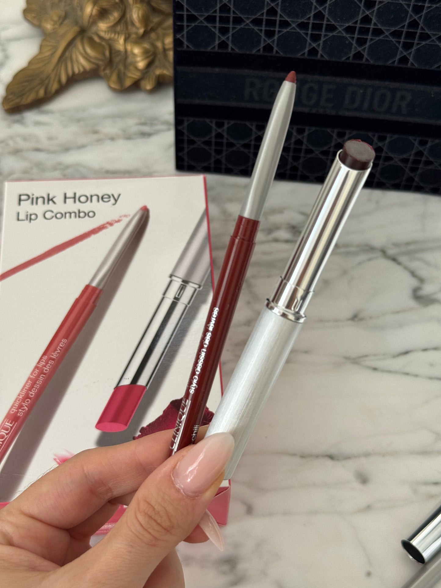 CLINIQUE Pink Honey Lip Combo - Everyday Lipstick Duo Set