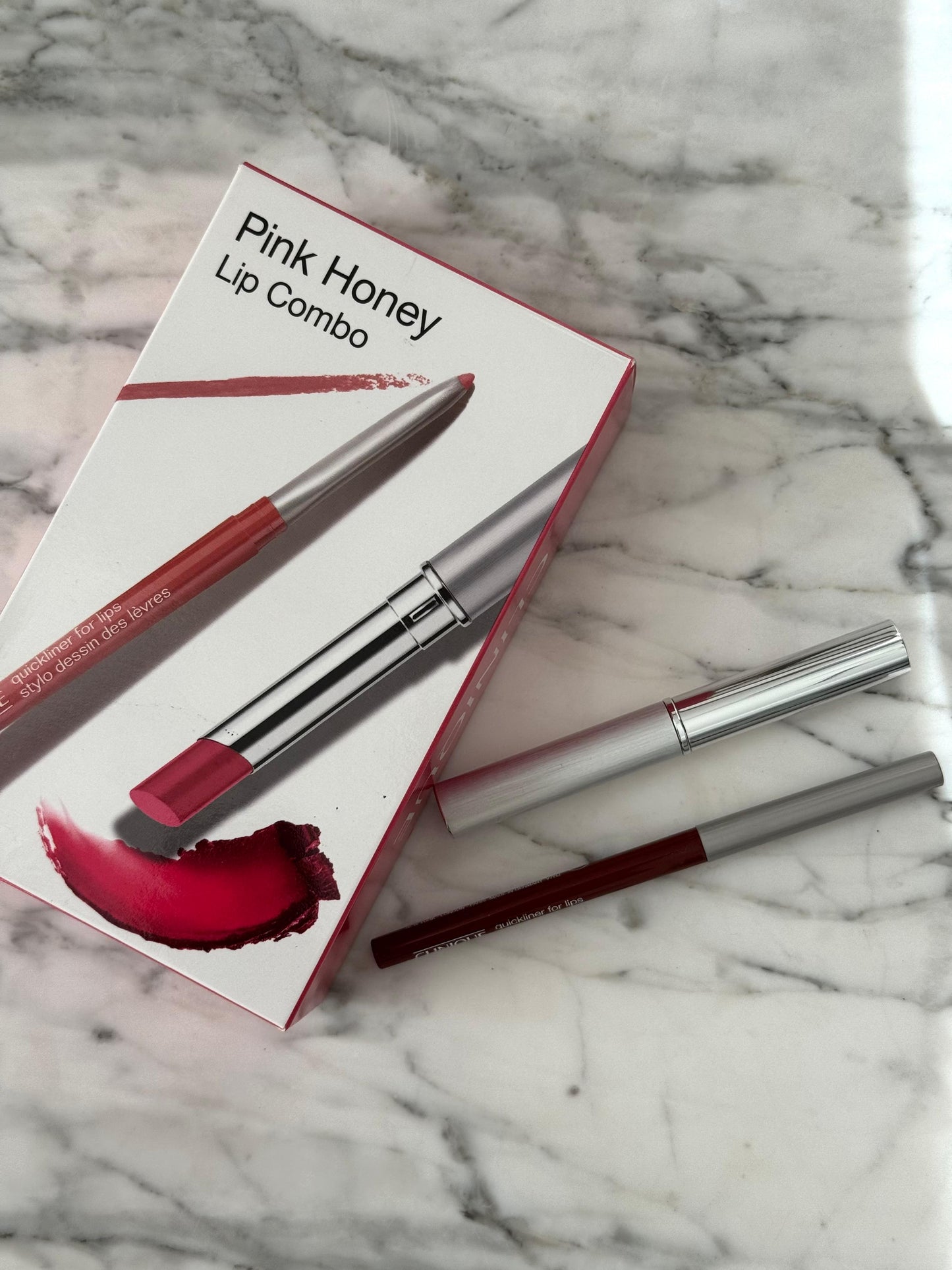 CLINIQUE Pink Honey Lip Combo - Everyday Lipstick Duo Set