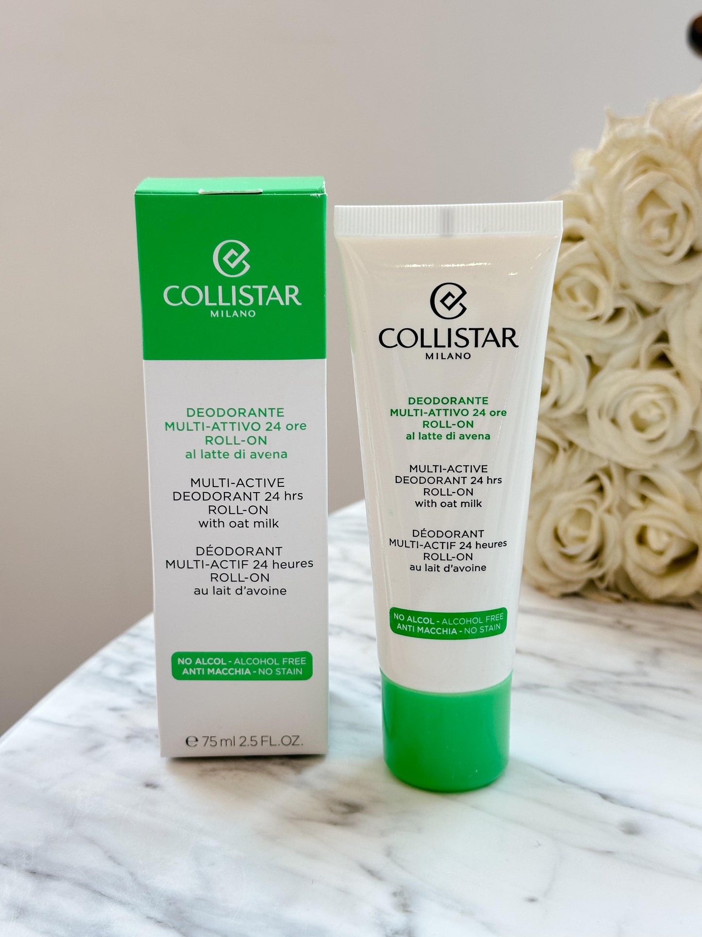 COLLISTAR
Multi-Active Drodorant 24H Roll-On
With Oat Milk - Alcohol Free