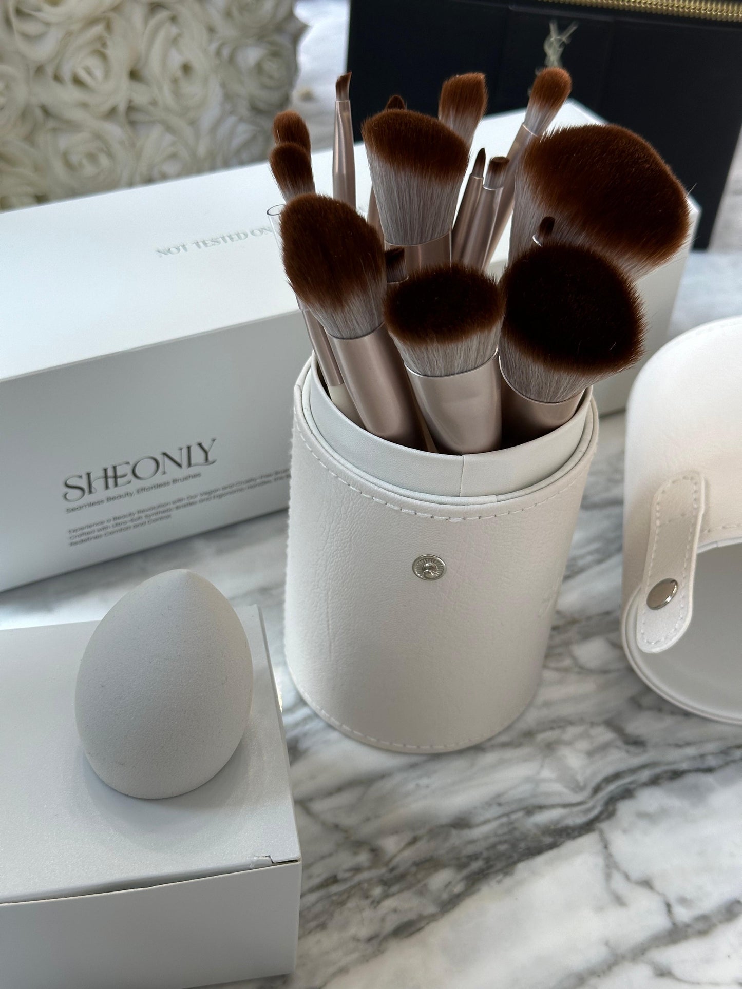 SHEONLY Makeup Brush Set Aurora 18 Pcs Professional Makeup Brush Set for Foundation, Powder, Concealers, Eye Shadows, Blush