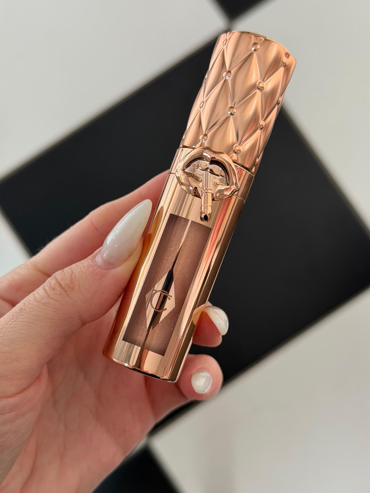 CHARLOTTE TILBURY Big Lip Plump Gasm Gloss Supersize + Maximise! - Nudegasm Diamonds