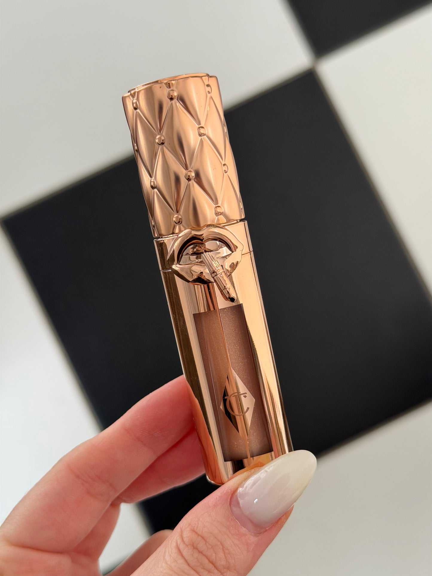 CHARLOTTE TILBURY Big Lip Plump Gasm Gloss Supersize + Maximise! - Nudegasm Diamonds