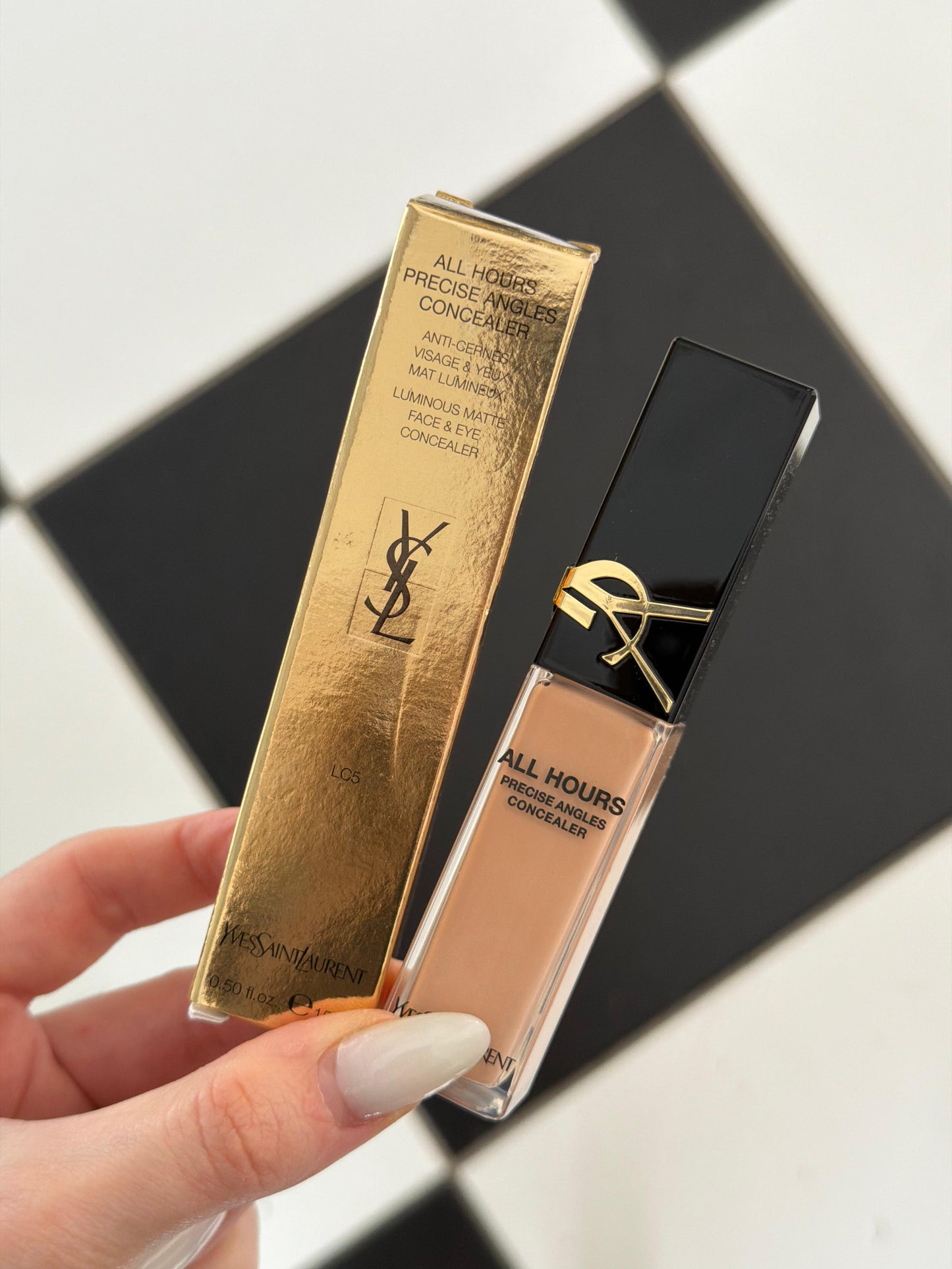 YSL All Hours Precise Angles Luminous Matte Face & Eye Longwear Concealer (LC5)