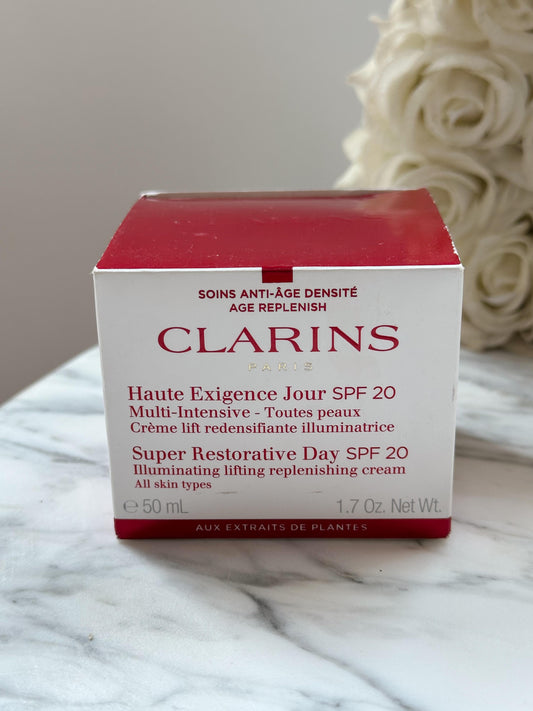 CLARINS Super Restorative Day Cream Spf20 - Anti-Aging + Anti-Wrinkle Cream, All Skin Types