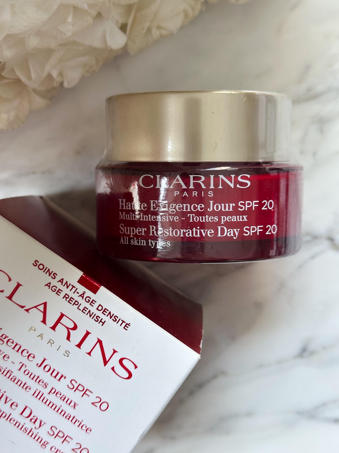 CLARINS Super Restorative Day Cream Spf20 - Anti-Aging + Anti-Wrinkle Cream, All Skin Types