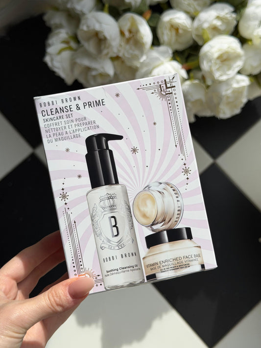 BOBBI BROWN Cleanse & Prime Skincare Gift Set (Face Primer + Eye Primer + Cleansing Oil)