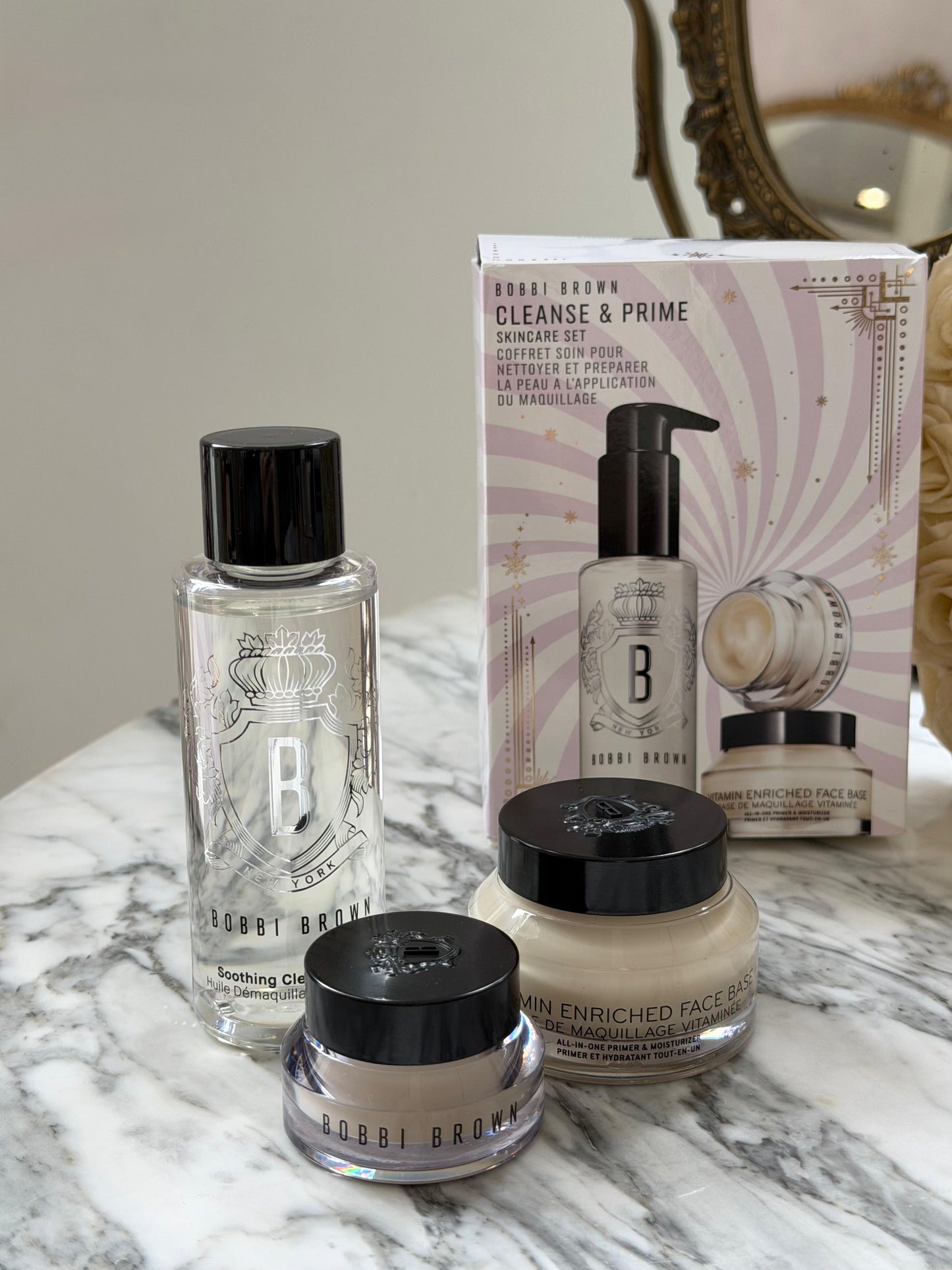 BOBBI BROWN Cleanse & Prime Skincare Gift Set (Face Primer + Eye Primer + Cleansing Oil)