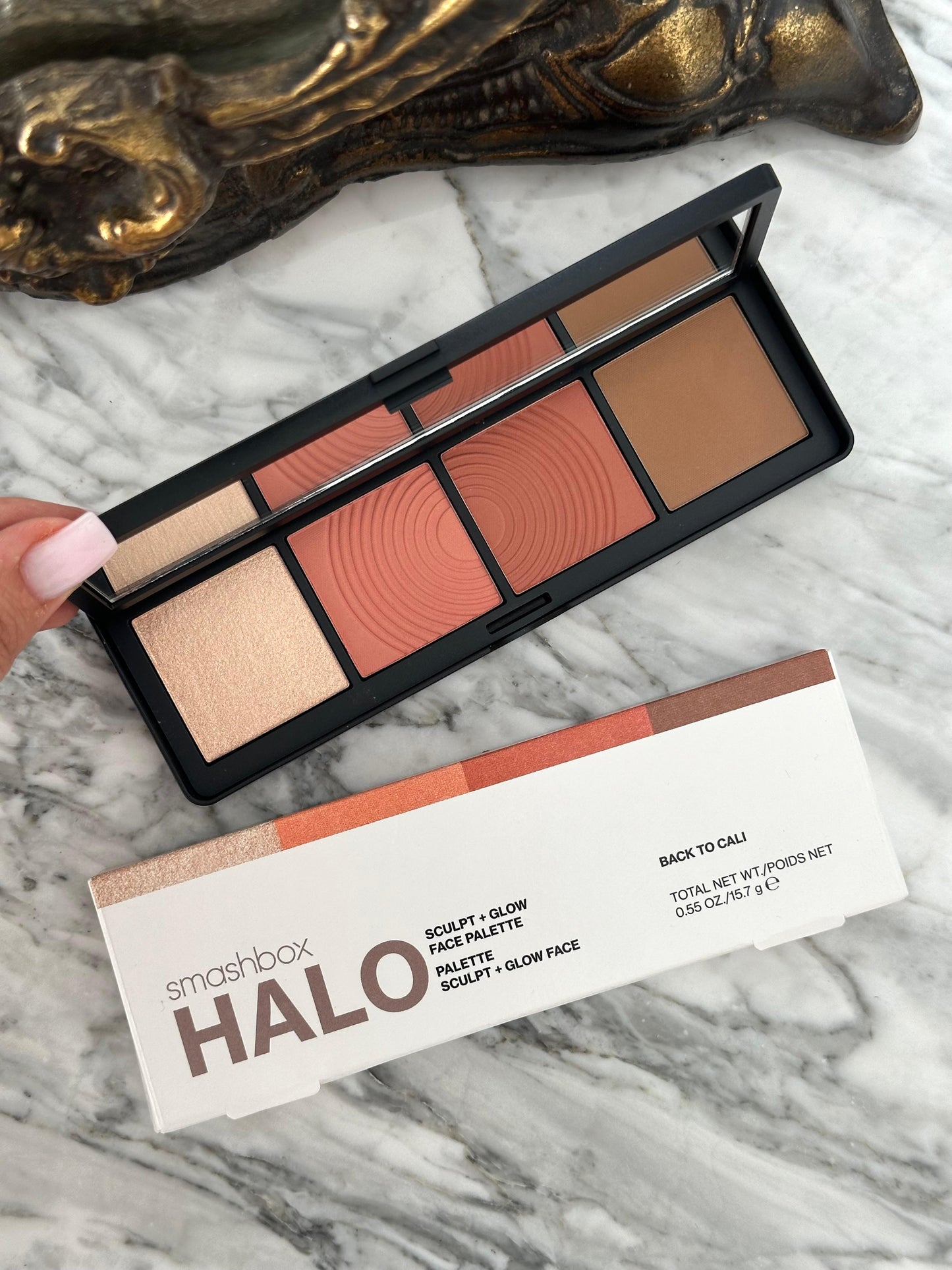 SMASHBOX Halo Sculpt + Glow Contour, Blush+ Highlighter Palette With Vitamin E