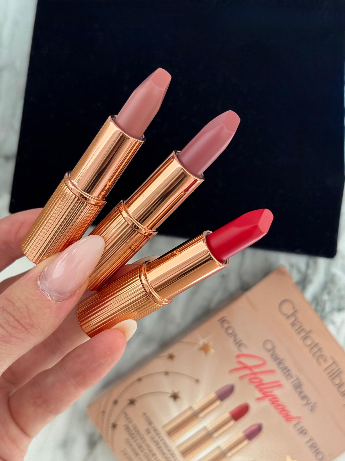 CHARLOTTE TILBURY Iconic Hollywood Lip Trio Lipstick Gift Set