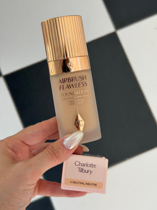 CHARLOTTE TILBURY Airbrush Flawless Foundation (4N) - Stays All Day And Night, Full Coverage