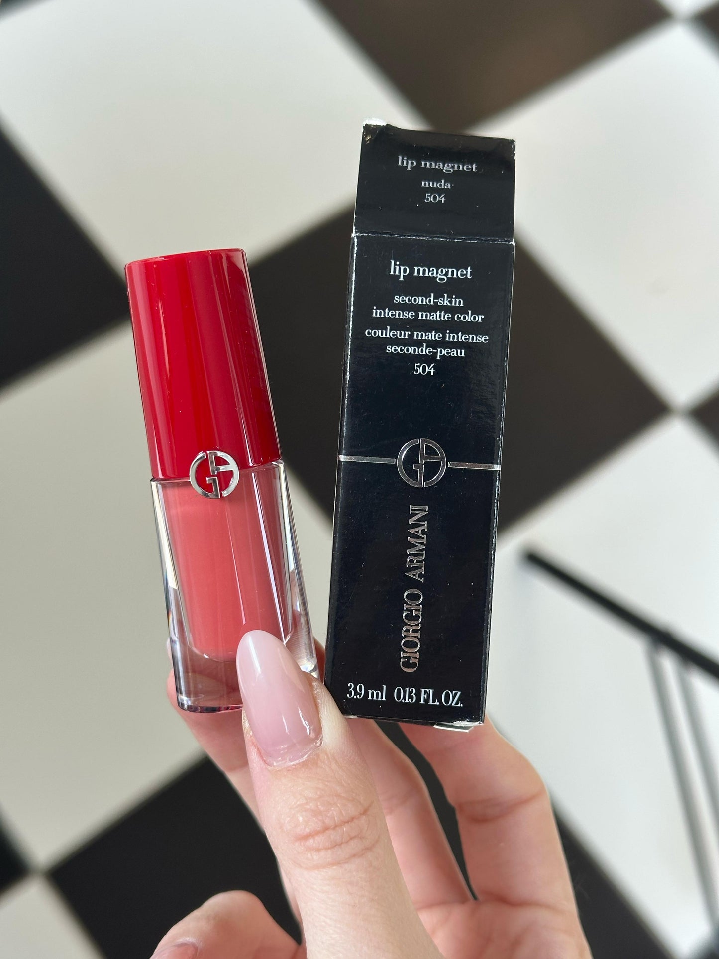 ARMANI Lip Magnet Liquid Lipstick Ultra-Matte, High Pigment (504)