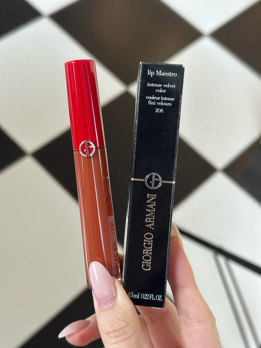 ARMANI Lip Maestro Velvet Liquid Lipstick (208)