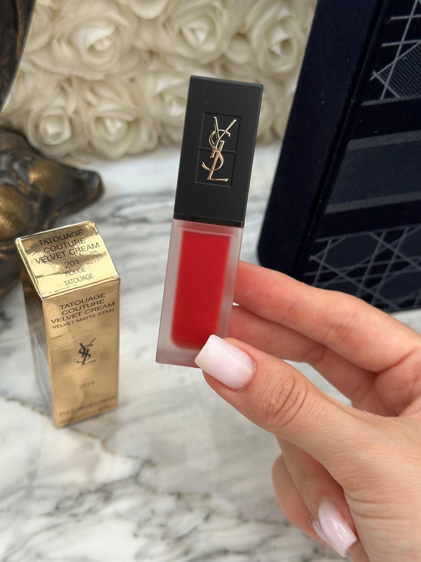 YSL Tatouage Couture Velvet Cream Liquid Lipstick (201)
