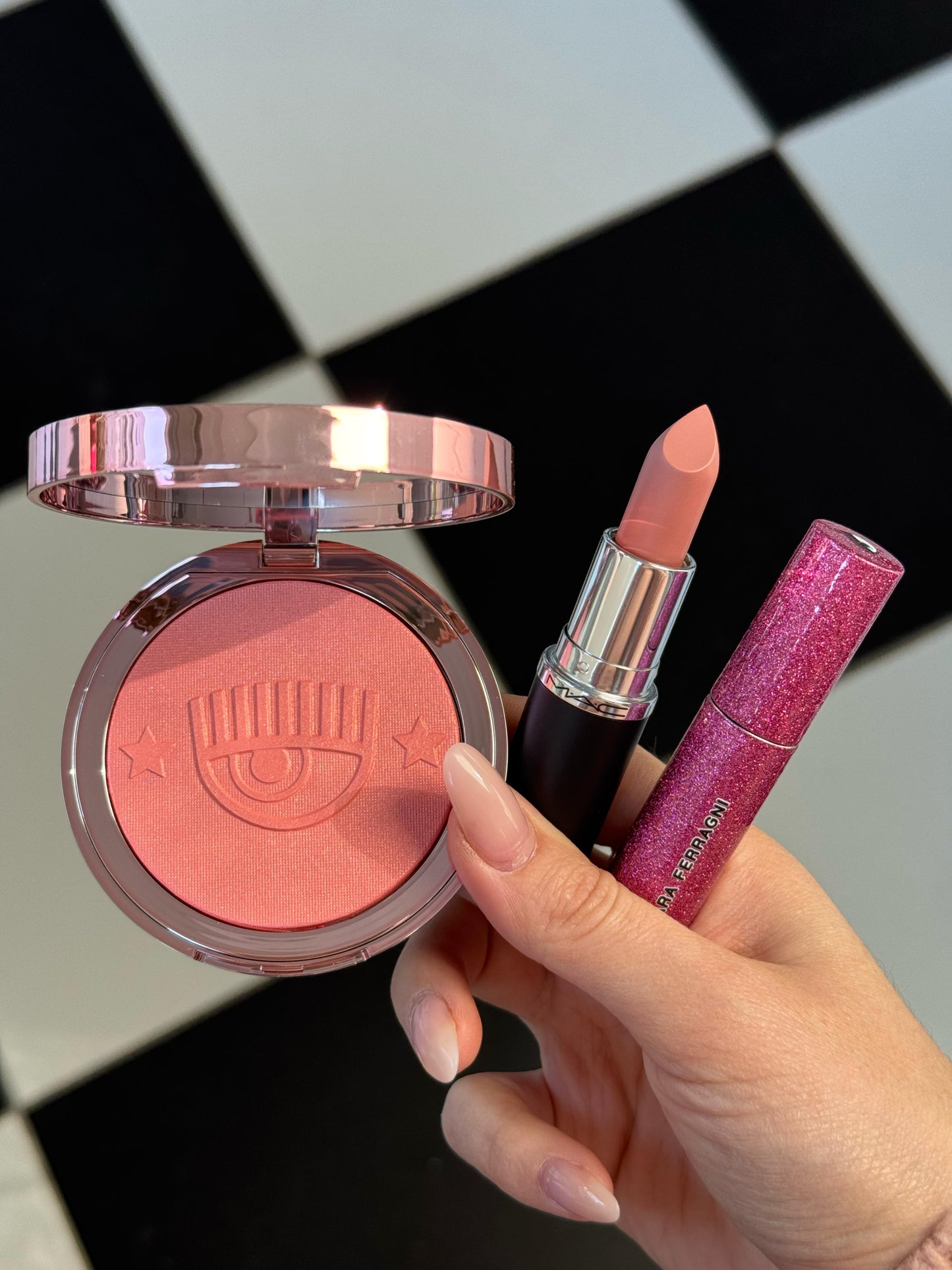 MAC Lipstick + CHIARA Blush + Brow Gel Set 4.000ALL