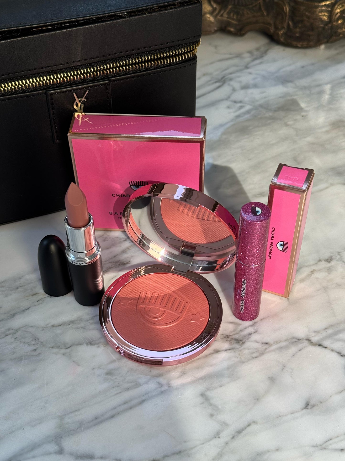 MAC Lipstick + CHIARA Blush + Brow Gel Set 4.000ALL