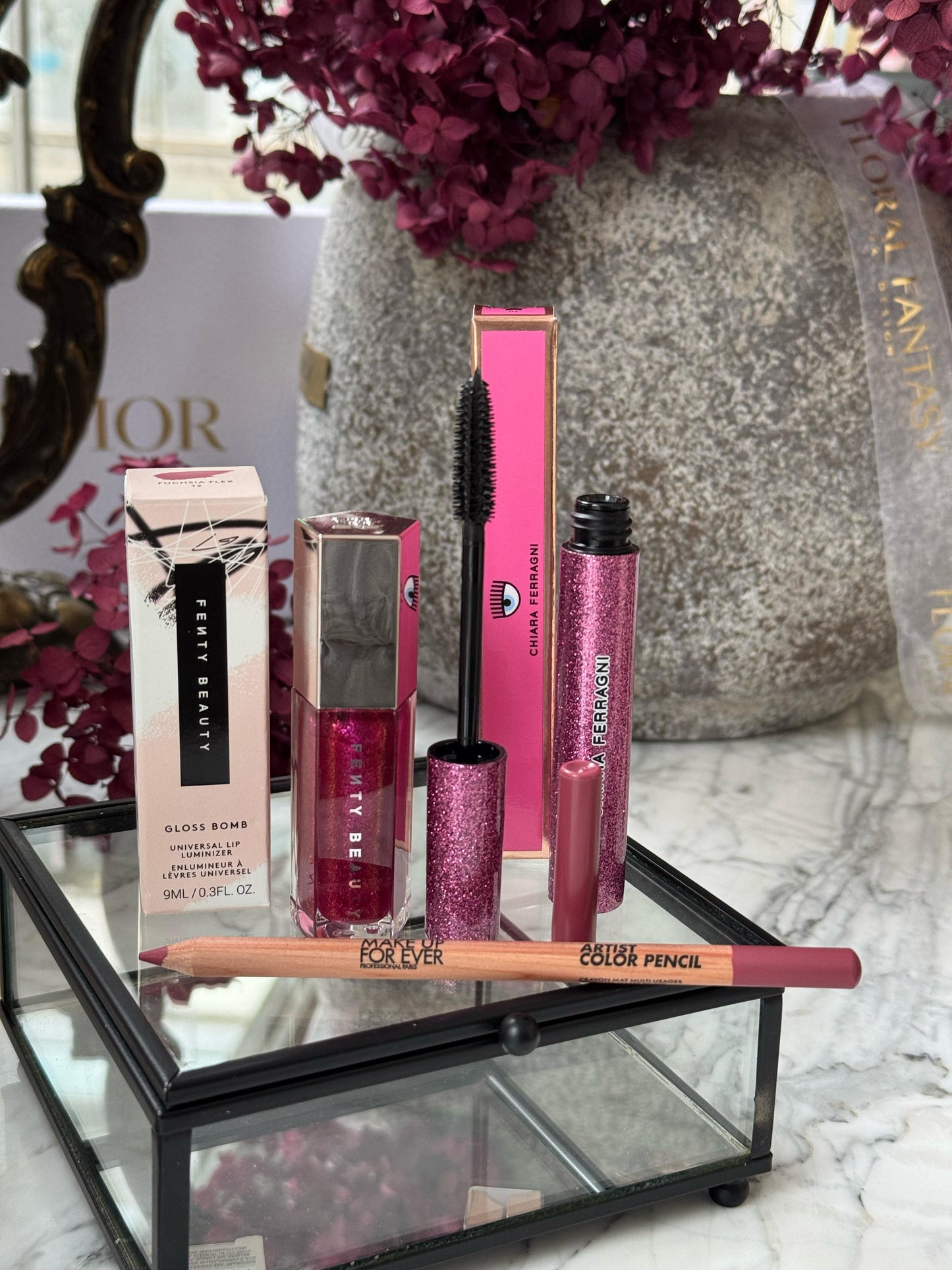 FENTY Gloss + MAKE UP FOR EVER + CHIARA Mascara Set 4.500ALL