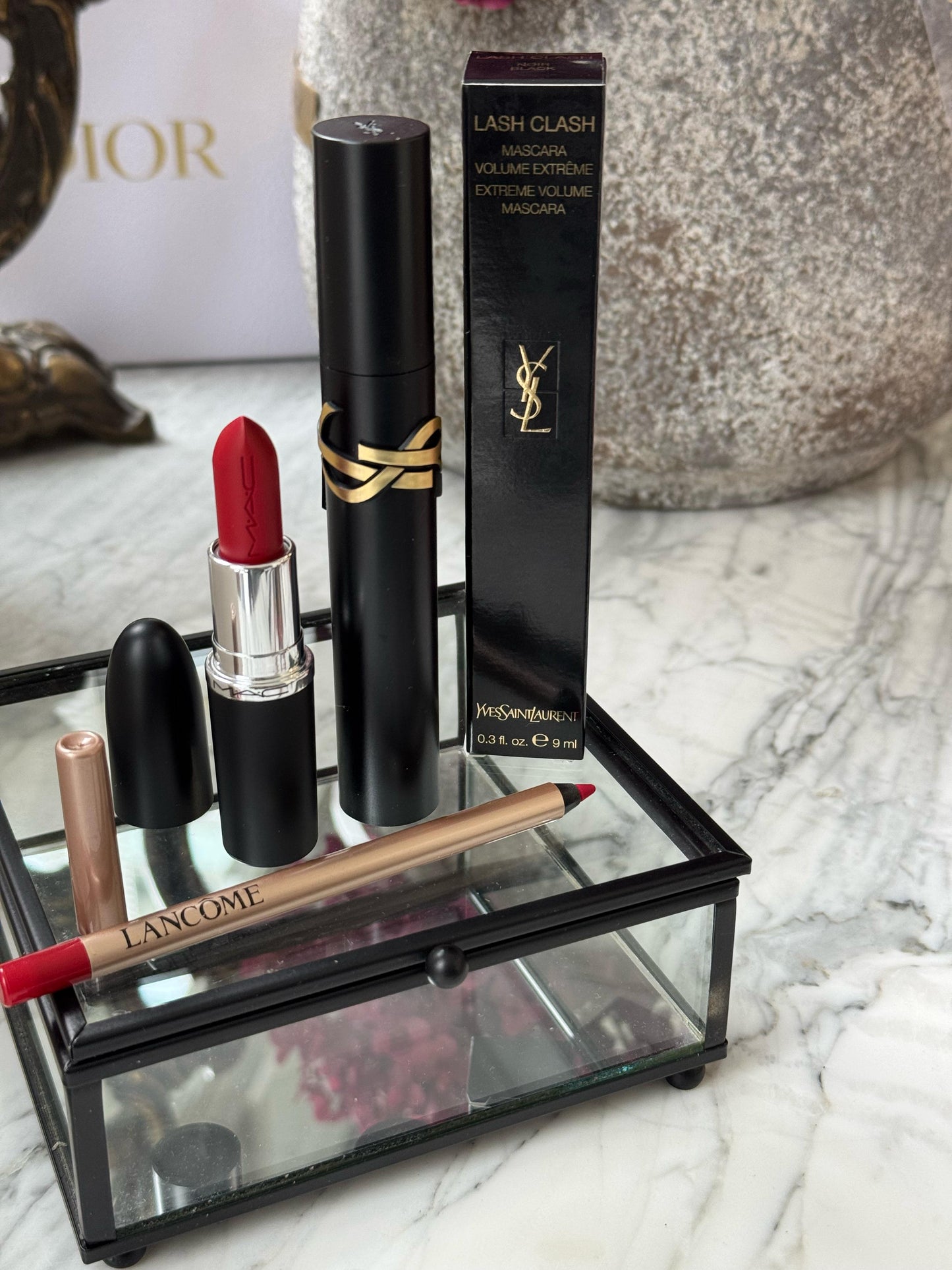 MAC Lipstick + LANCOME Lip Liner + YSL Mascara Set 5.000ALL