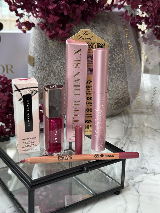 FENTY Gloss + MAKE UP FOR EVER + TOO FACED Mascara Set 6.000ALL