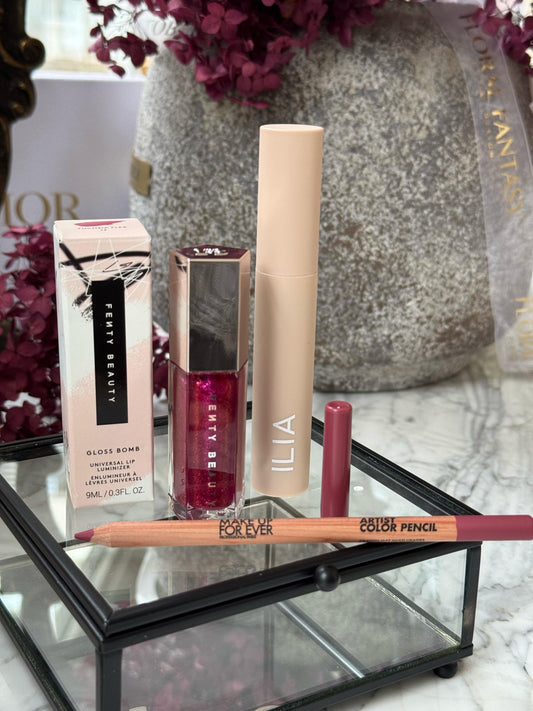 FENTY Gloss + MAKE UP FOR EVER + ILIA Mascara Set 4.500ALL