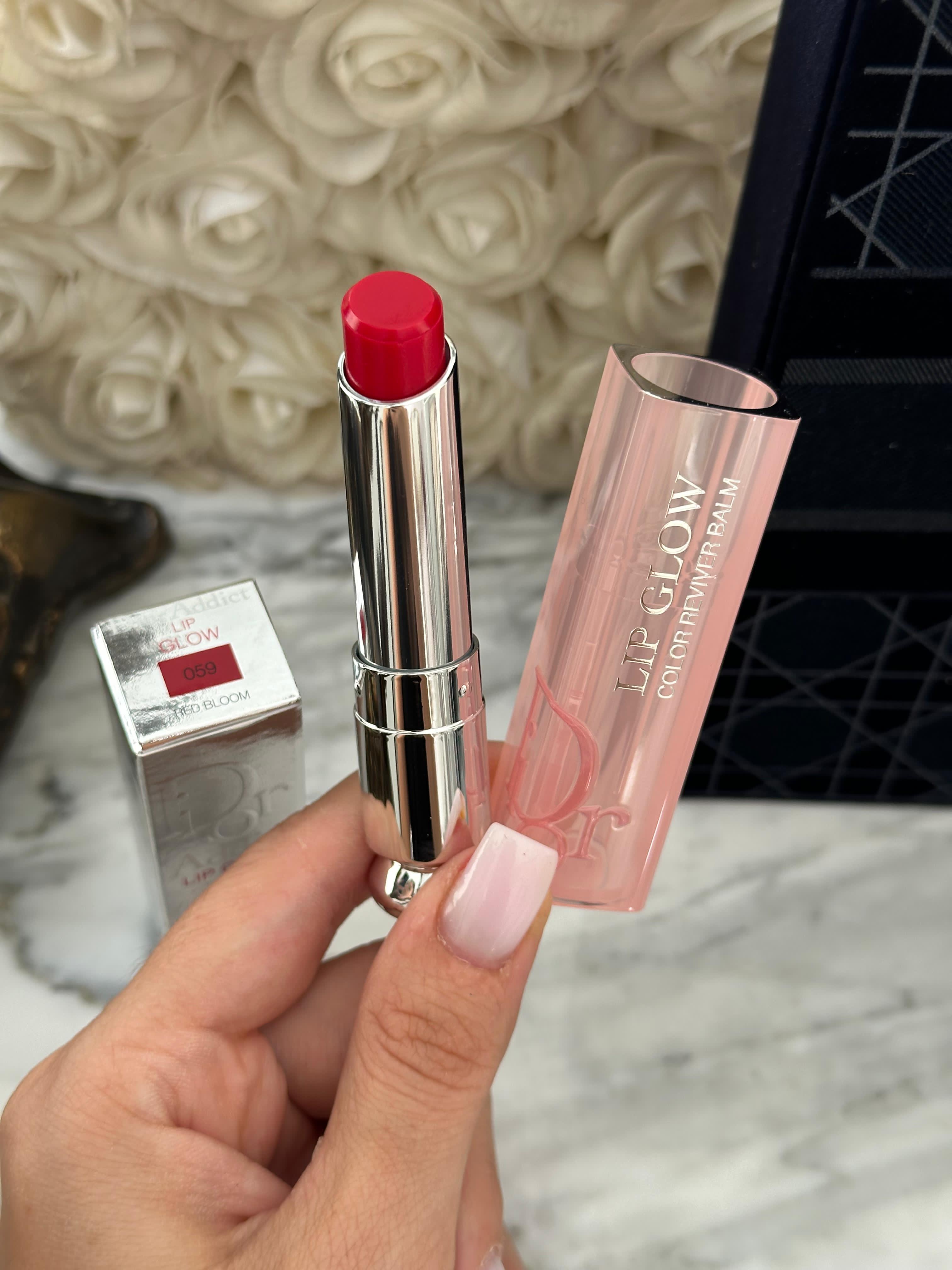 Dior 059 DIOR Addict Lip Glow - Red Bloom Natural Glow Custom Color Reviving Li ...