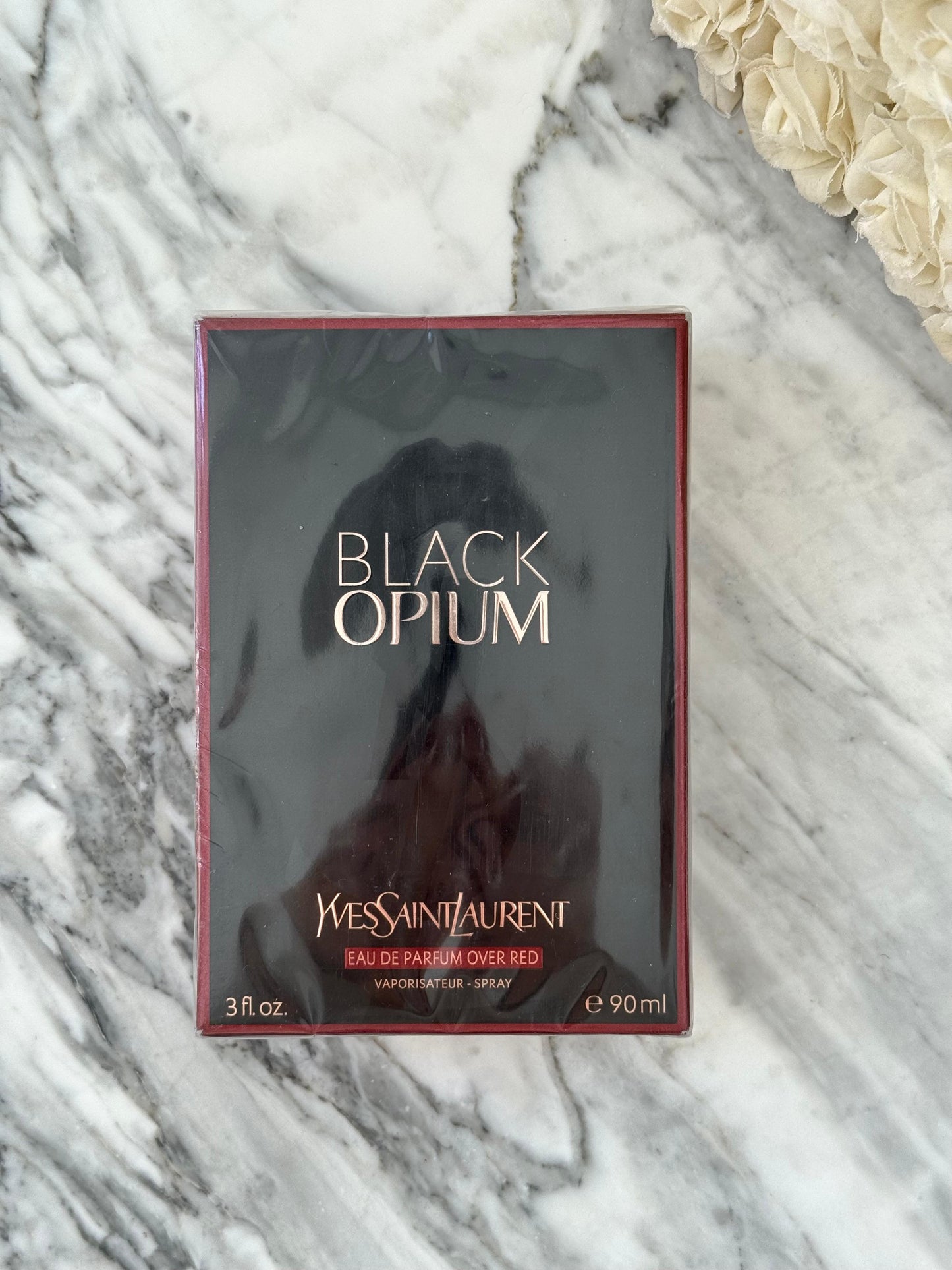 YSL Black Opium - Eau De Parfum Over Red
