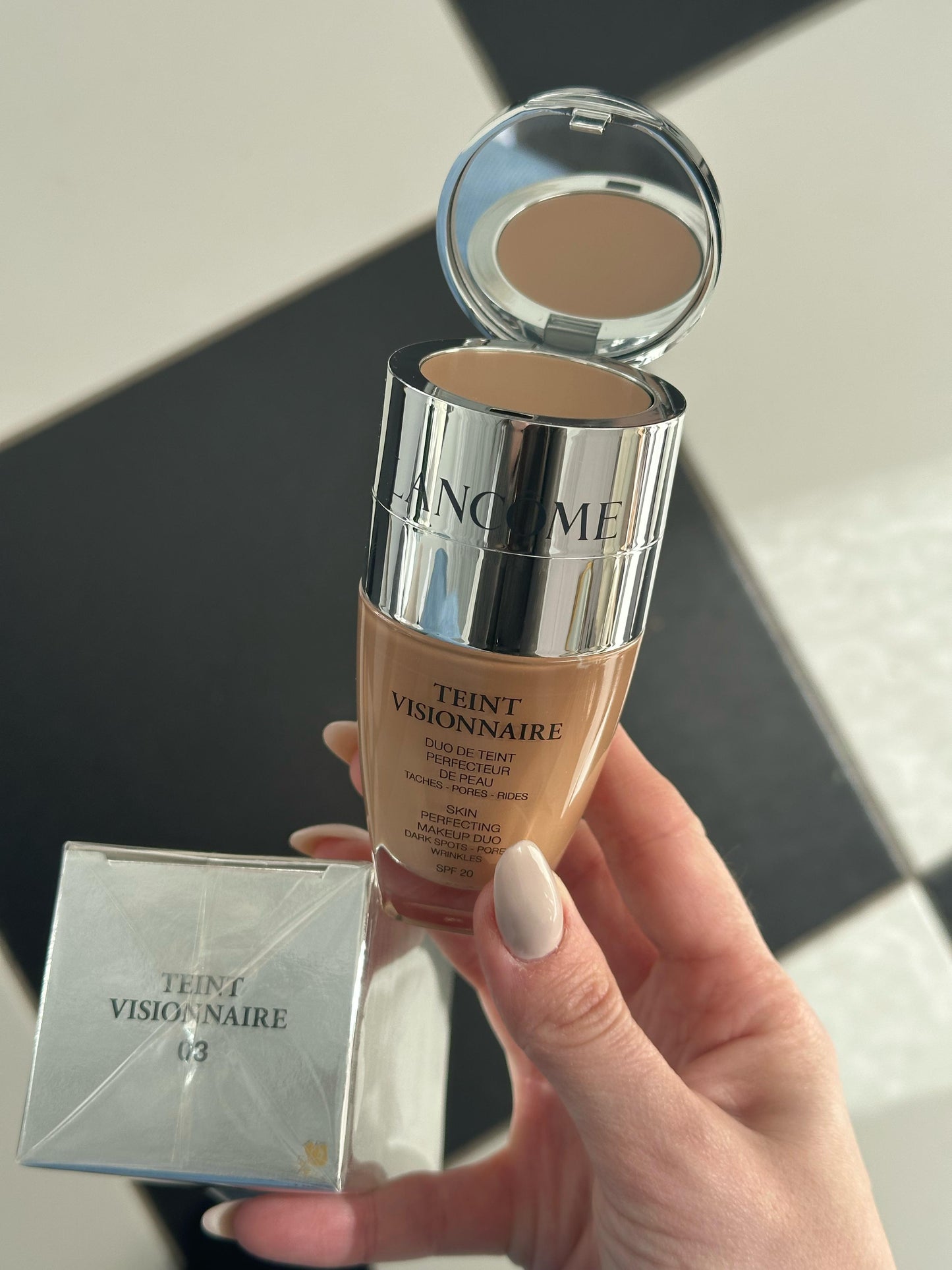 LANCÔME Teint Visionnaire
Skin Perfecting Foundation Makeup Duo - Dark Spotes, Pores, Wrinkles