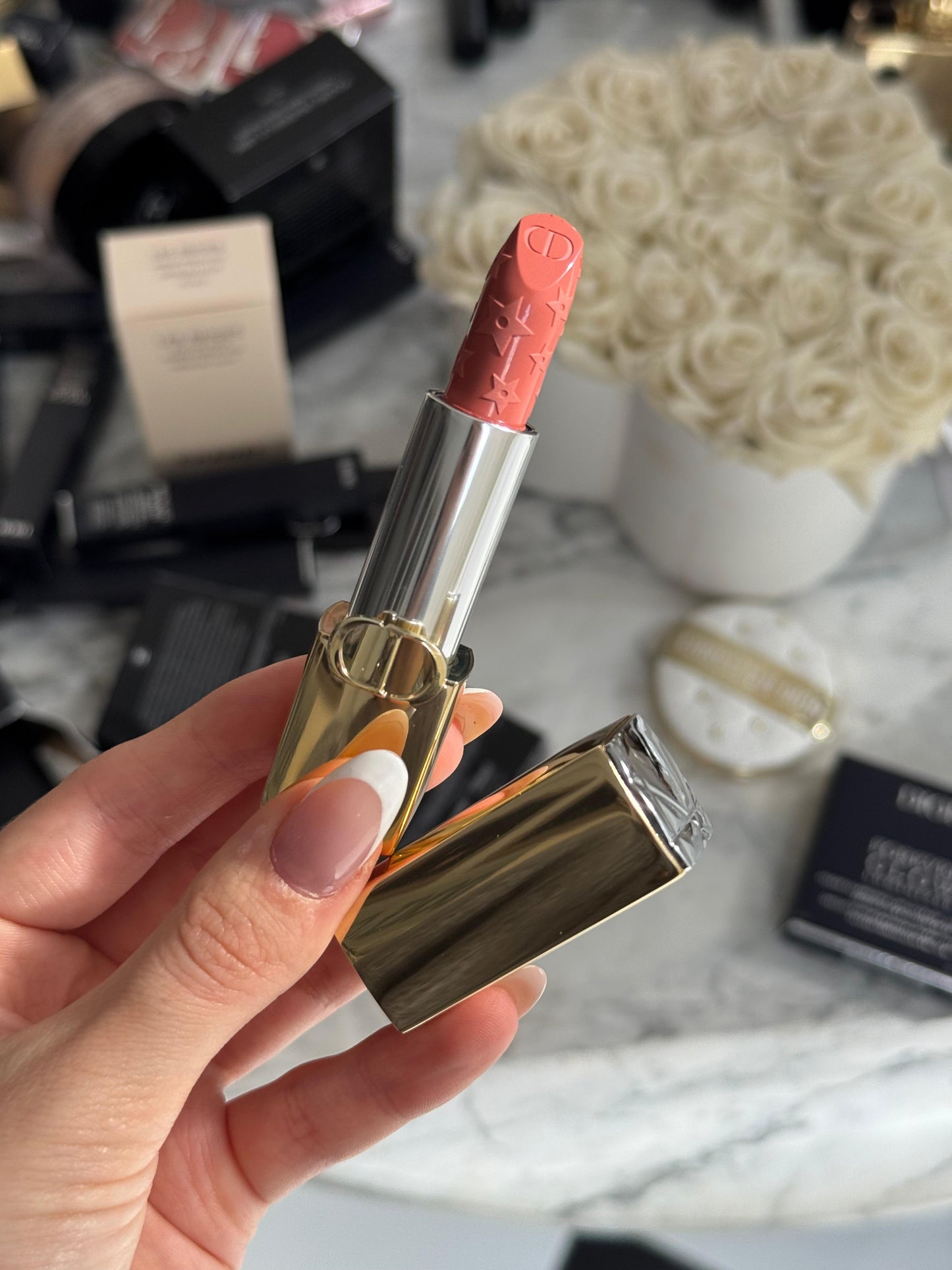 DIOR Rouge Dior - Limited Edition
Couture Color Lipstick (210 Satin) - Hydrating and Longwearing