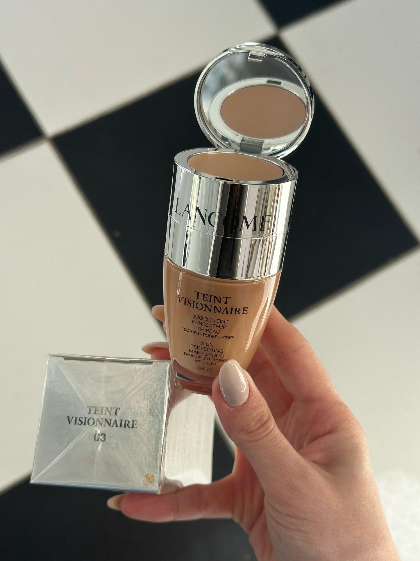 LANCÔME Teint Visionnaire
Skin Perfecting Foundation Makeup Duo - Dark Spotes, Pores, Wrinkles