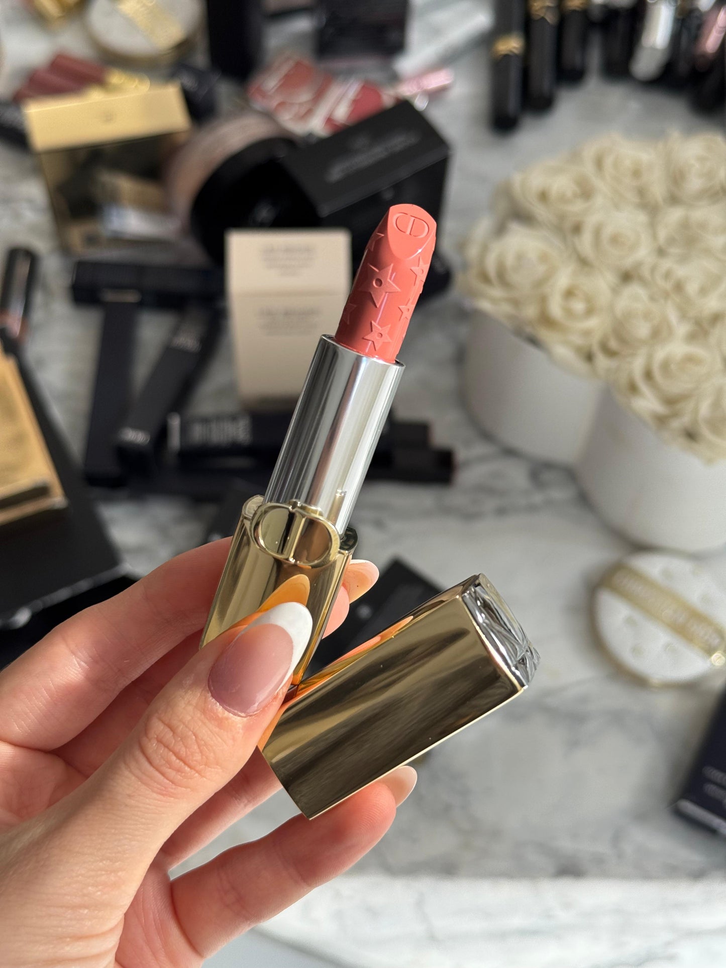 DIOR Rouge Dior - Limited Edition
Couture Color Lipstick (210 Satin) - Hydrating and Longwearing