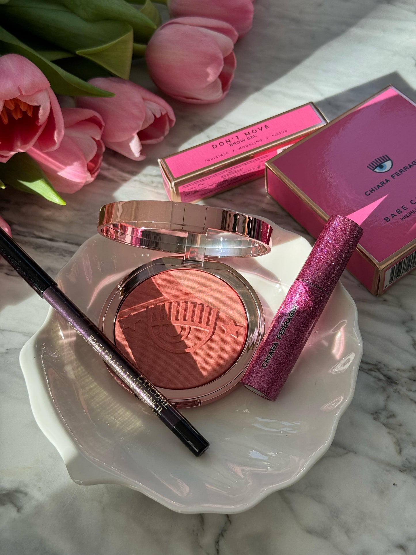 CHIARA Blush + CHIARA Brow Gel + LANCOME Eye Liner Set 3.500ALL