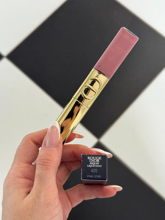 DIOR Rouge Dior Sequin Liquid Duo (420) - Limited Edition
Ultra-Glittery Color, Glossy Shine