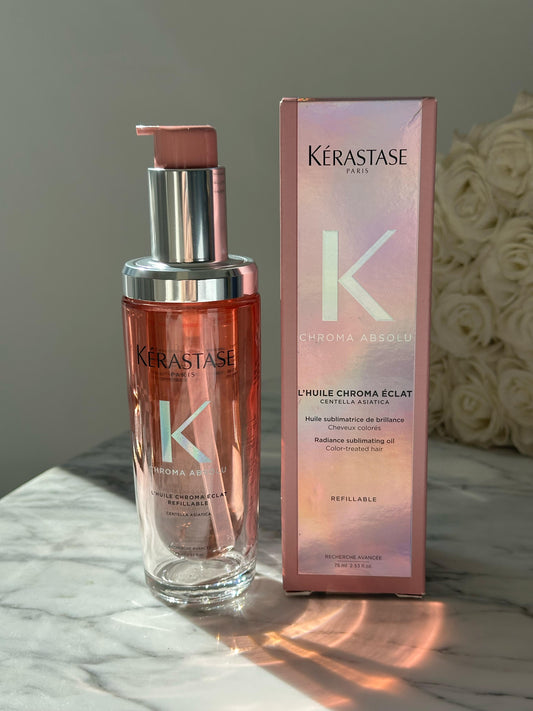 KÉRASTASE Chroma Absolu
L’Huile Chroma Éclat
Radiance Sublimating Hair Oil