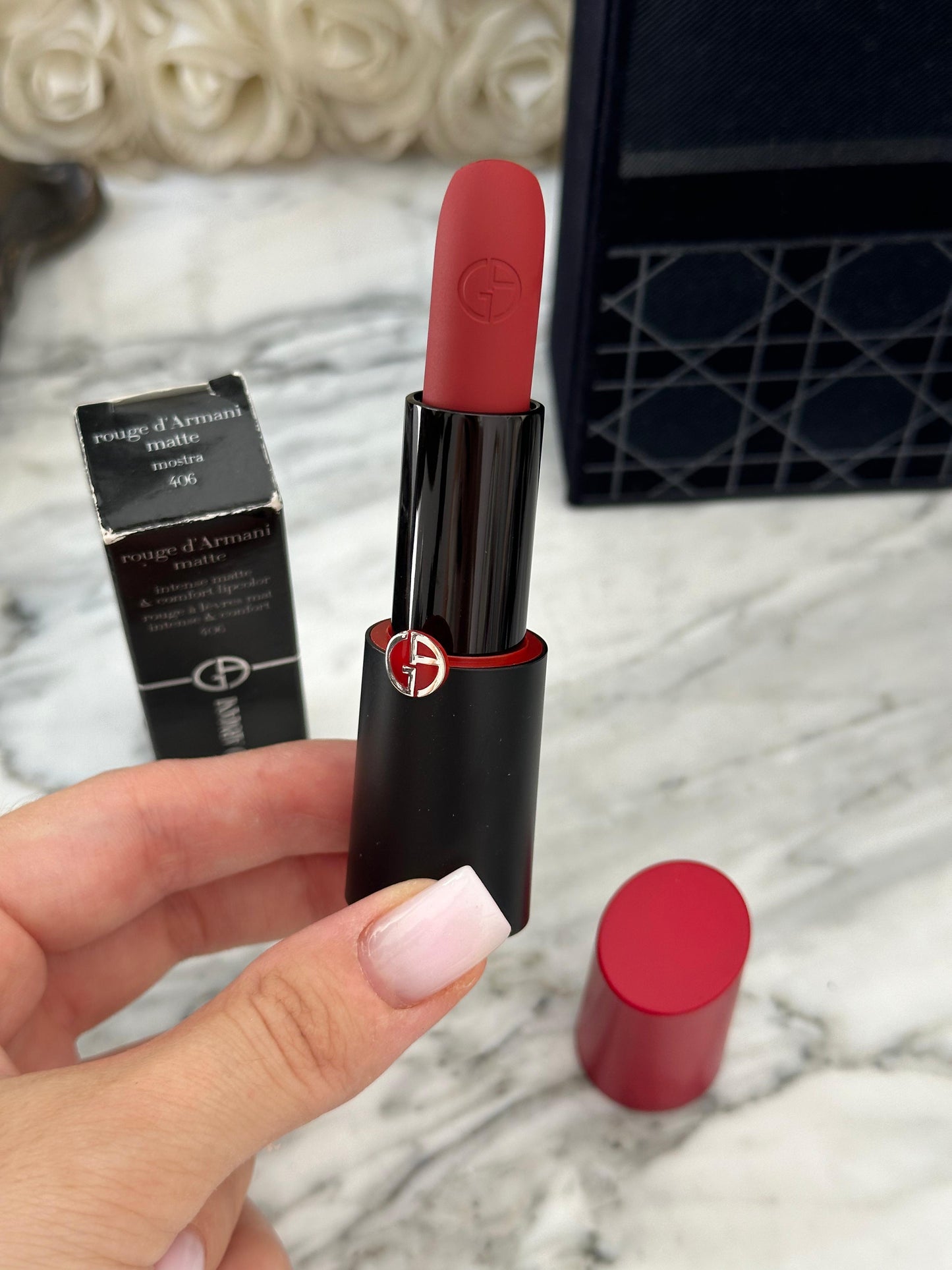 ARMANI Rouge D’Armani Matte/Sheer/Satin Lipstick (406)