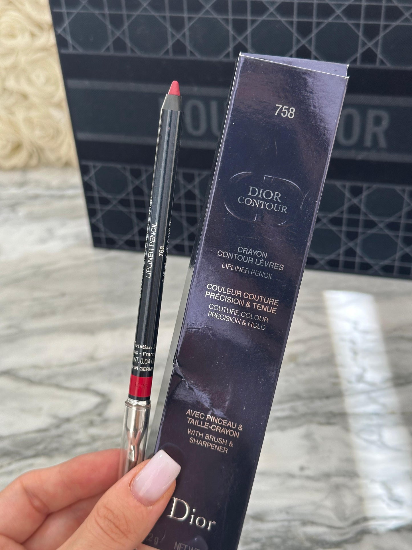 DIOR Contour Lip Liner Pencil With Brush & Sharpener