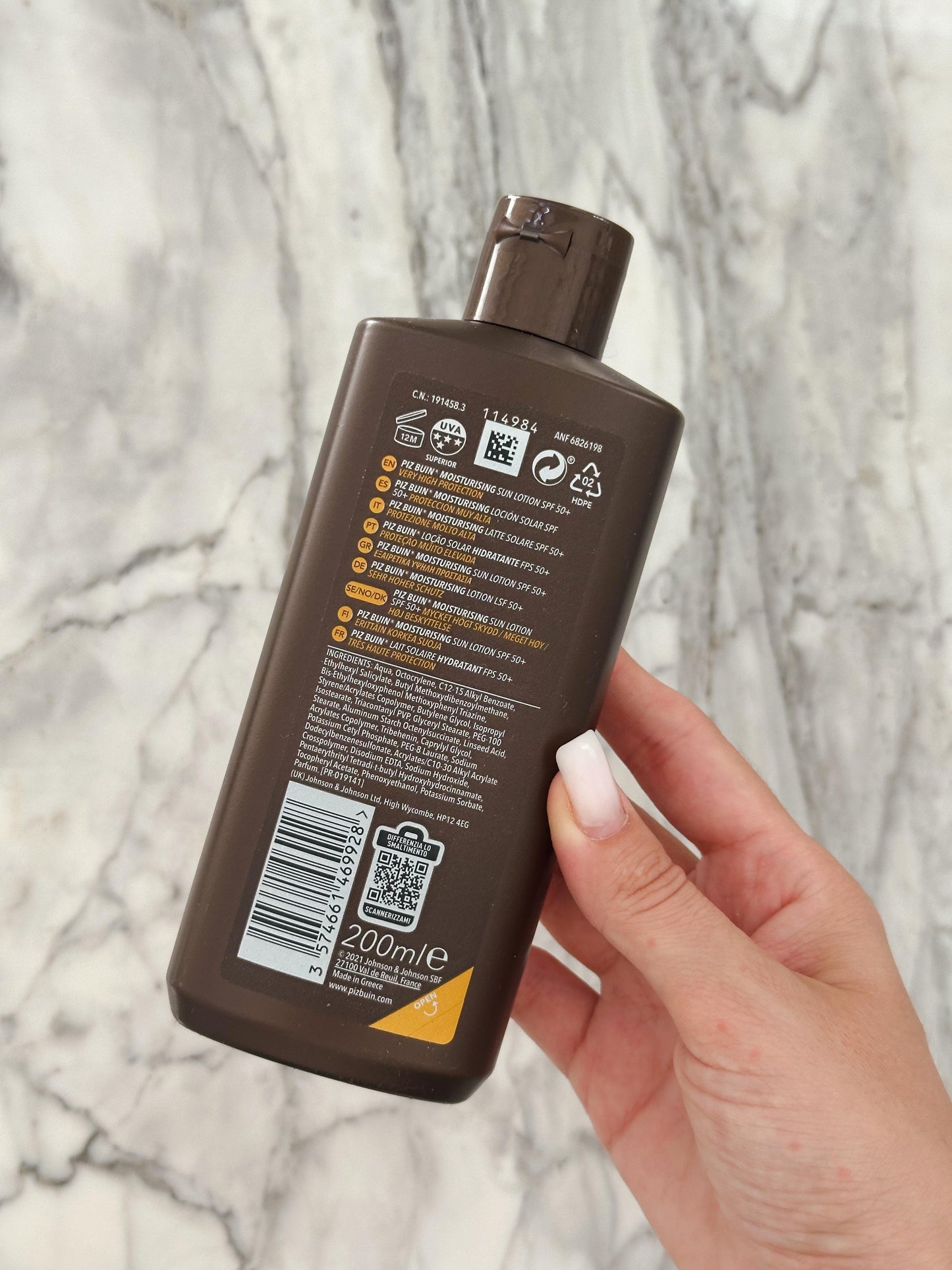 PIZ BUIN Moisturising Sun Lotion SPF50+ (200ml)