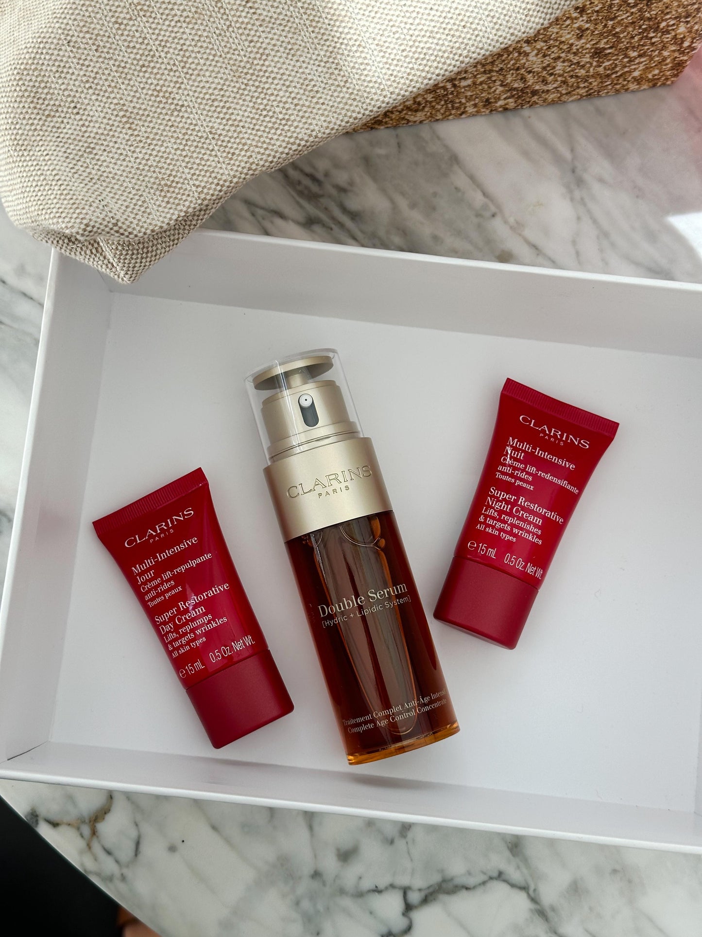 CLARINS Double Serum & Multi-Intensive Ritual Set - Gift Set 4 Pieces