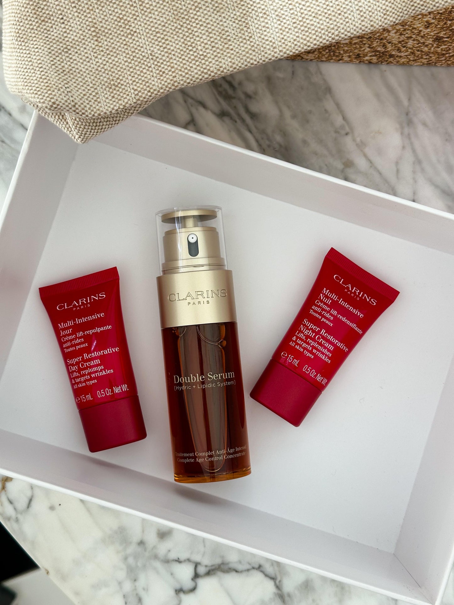 CLARINS Double Serum & Multi-Intensive Ritual Set - Gift Set 4 Pieces