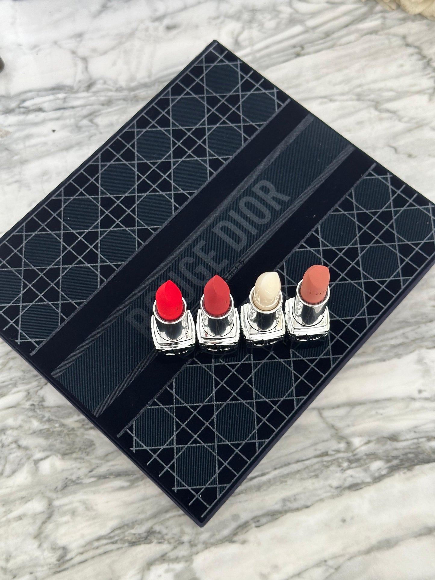 DIOR Rouge Dior Deluxe - Gift Set 3 Lipsticks + 1 Balm In Mirrored Case