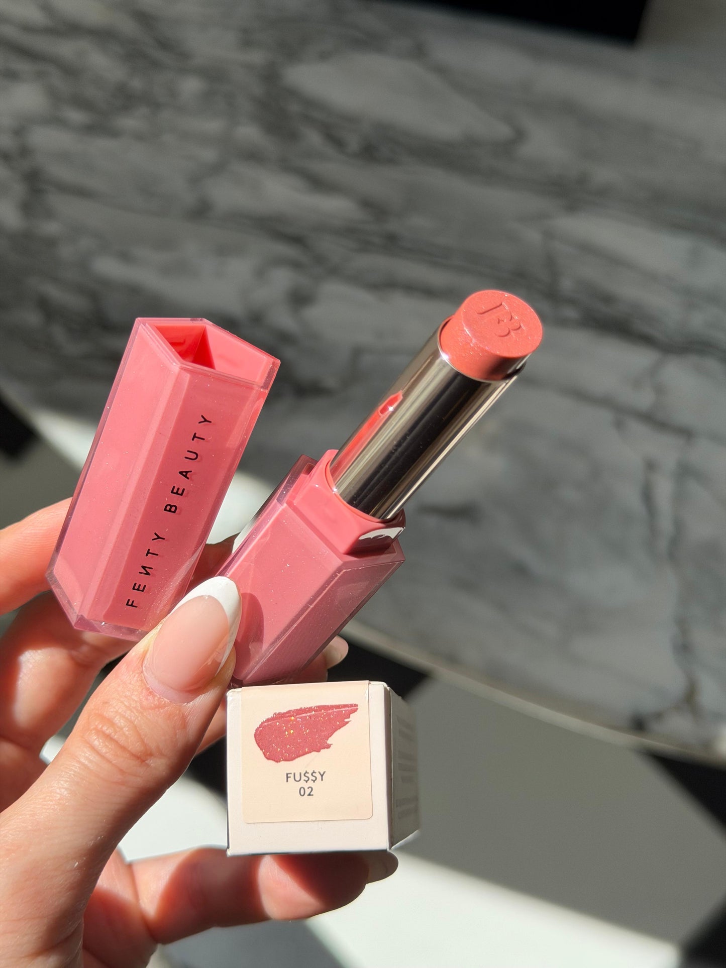 FENTY BEAUTY Gloss Bomb Stix (02 Fussy) High-Shimmer Gloss Stick