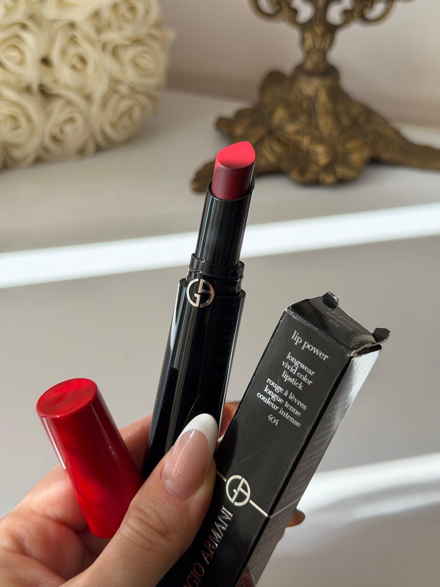 ARMANI Lip Power Longwear Vivid Color Lipstick (404)