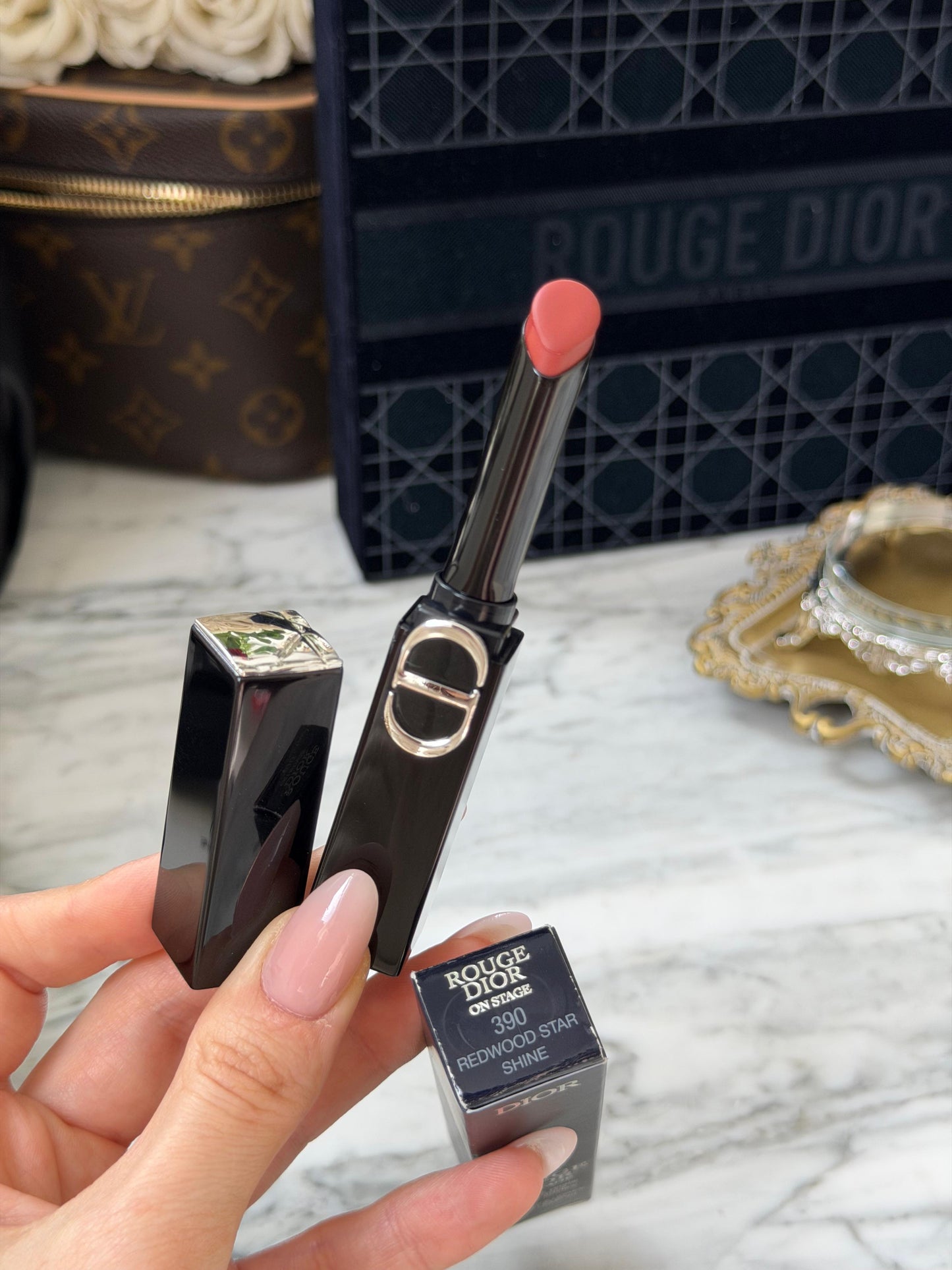 DIOR On Stage Coated Shine Lipstick (390) - Ultra Wear, Intense Comfort
