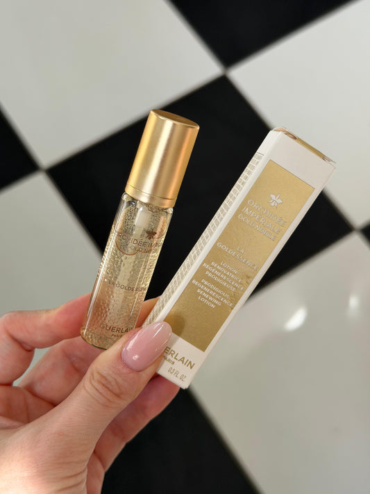 GUERLAIN Orchidée Impériale Gold
Nobile
The Goldessence
Anti-Ageing Light-Revealing Renewing Lotion
