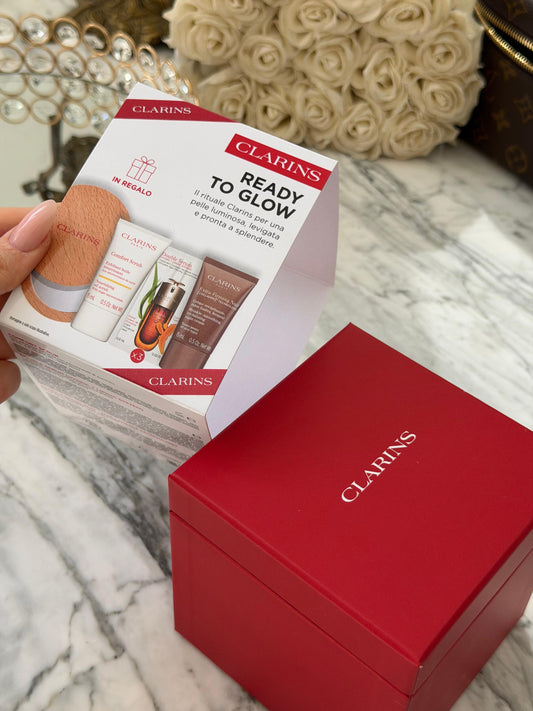 CLARINS Ready To Glow Beauty Box Skincare & Makeup Set