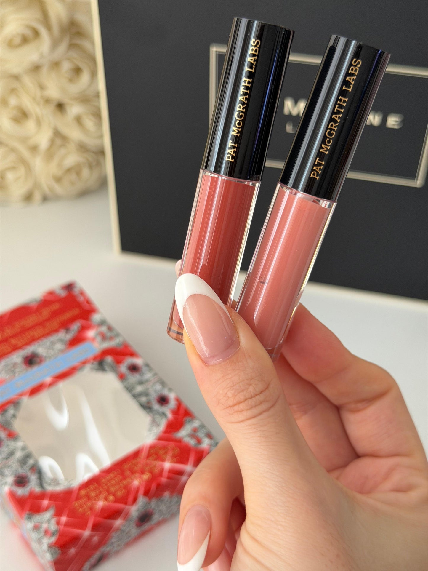 PAT McGRATH LABS Mini Lust Gloss Duo Lipstick - Nude Mood