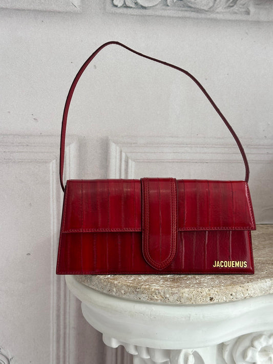 JACQUEMUS Bags - The Long Bambino Dark Red