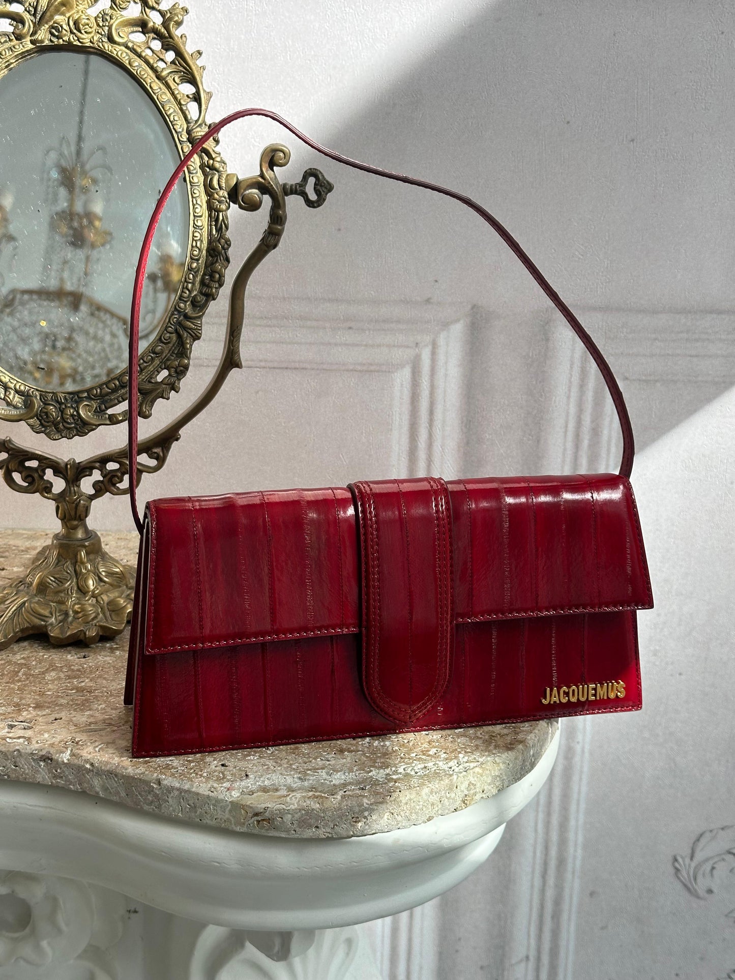 JACQUEMUS Bags - The Long Bambino Dark Red