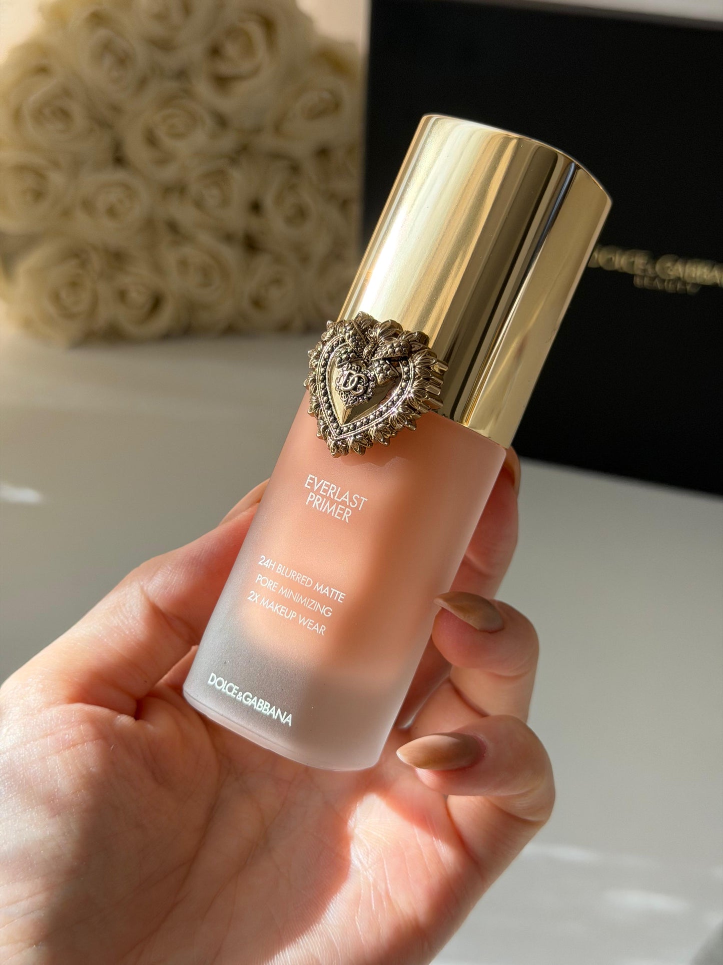 DOLCE&GABBANA Everlast Primer 24H Blurred Matte Pore Minimizing 2X Makeup Wear Translucent - Brightening Apricot Tone