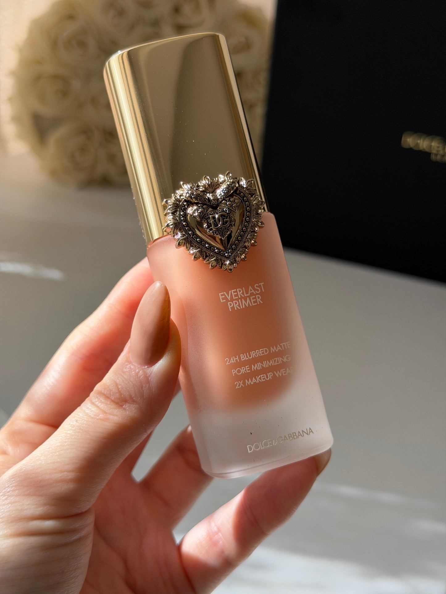 DOLCE&GABBANA Everlast Primer 24H Blurred Matte Pore Minimizing 2X Makeup Wear Translucent - Brightening Apricot Tone